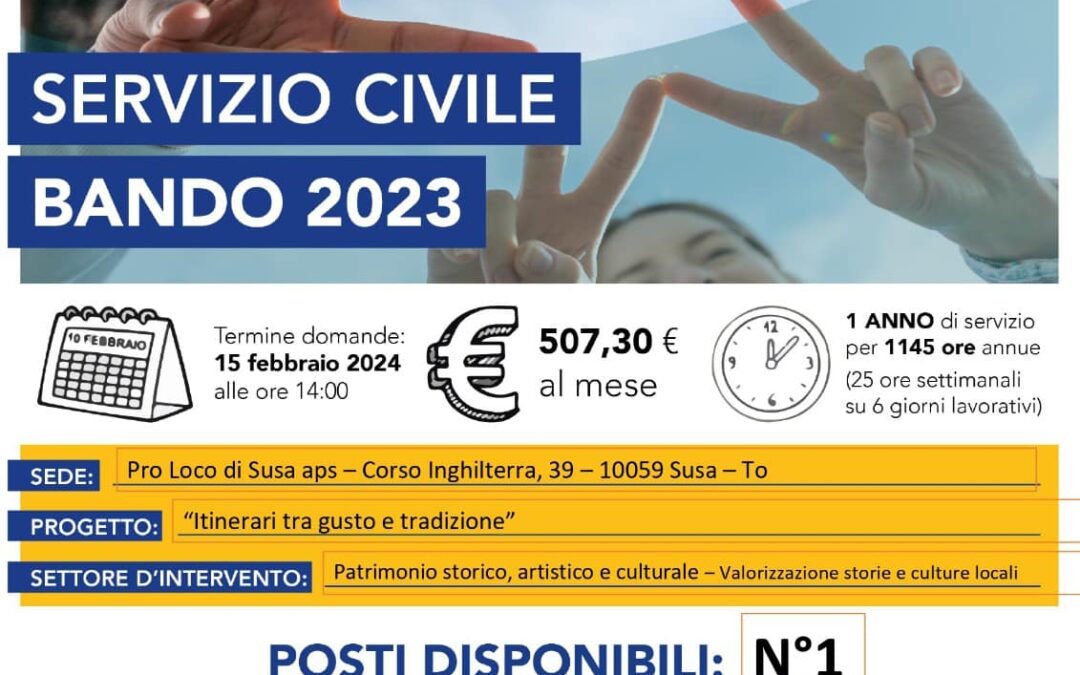 BANDO SERVIZIO CIVILE UNIVERSALE