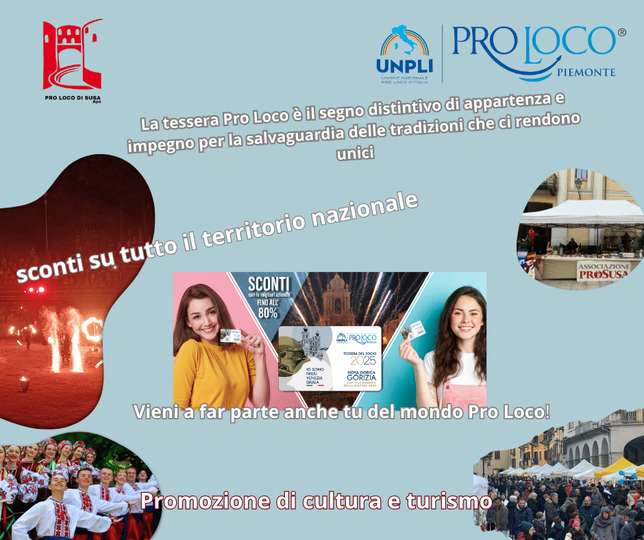 Dona il tuo 5 per mille all’Associazione Pro Susa un’intestazione